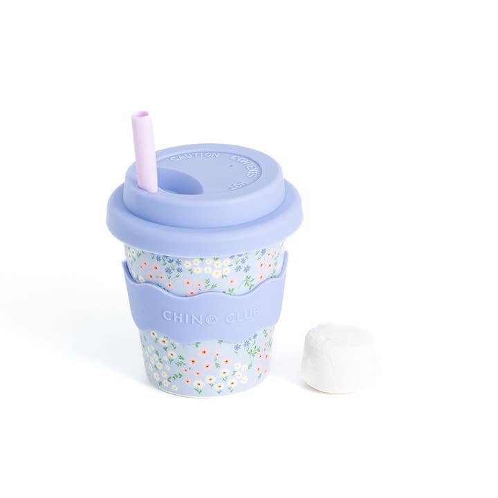 Blue Floral Cup 4oz for wholesale by Chino Club
