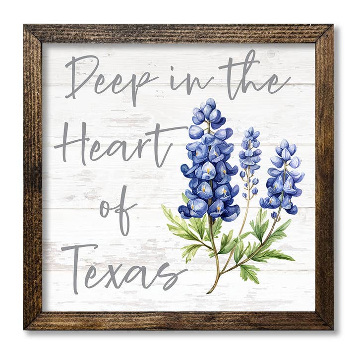 TIMBERLAND FRAME BLUEBONNET DEEP IN THE HEART OF TEXAS for wholesale by Jarmz Designs