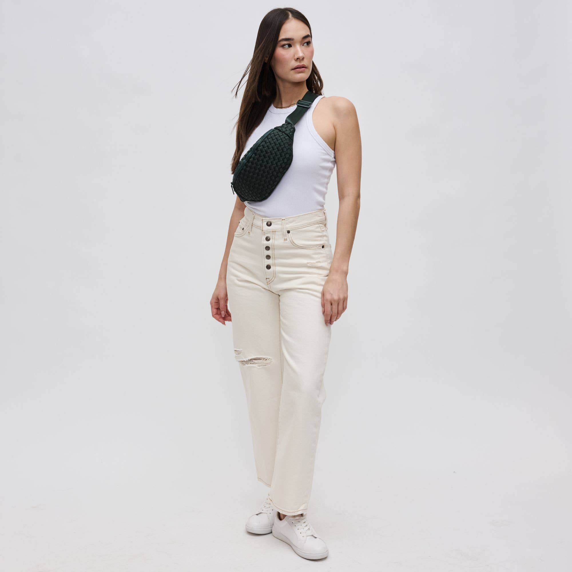 Sol and Selene - Wholesale Belt Bag - Women's - Aim High Woven Neoprene Belt Bag91