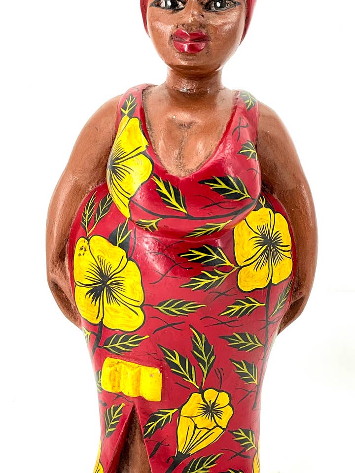 Baule Woman in Colorful Dress - Ivory Coast for wholesale by Jofa African Imports