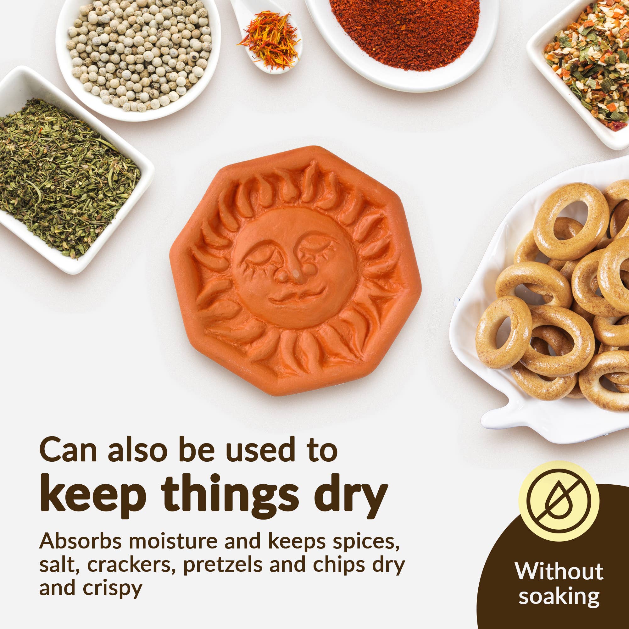 JBK Pottery - Wholesale Kitchen Tool/Gadget - Brown Sugar Saver - Sun Design10