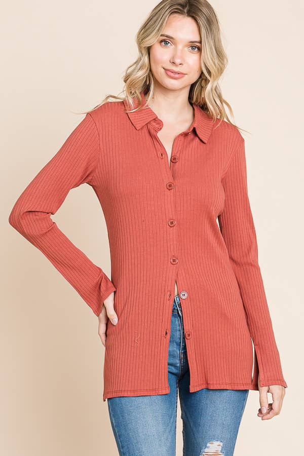 Culture Code – Engroshandel Strikket top - Dame – CRT1111L - SKJORTE MED KNAPPER6