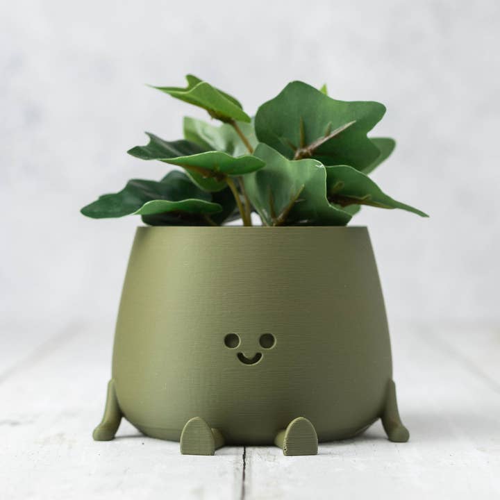 Ingadi - Wholesale Plant Pot - Happy Pot Planter - Matte Green