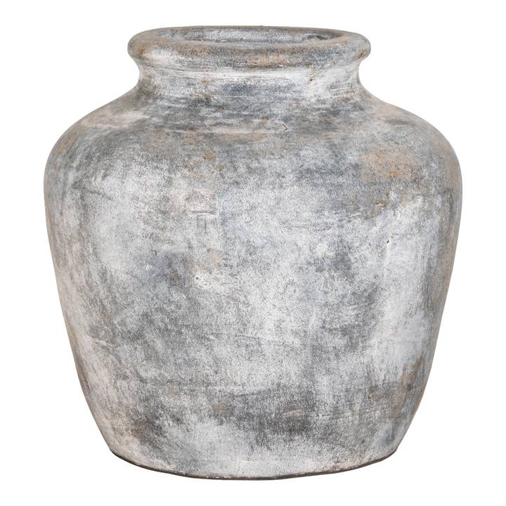 Antique Light Grey Santo Decoration Vase for wholesale on Faire