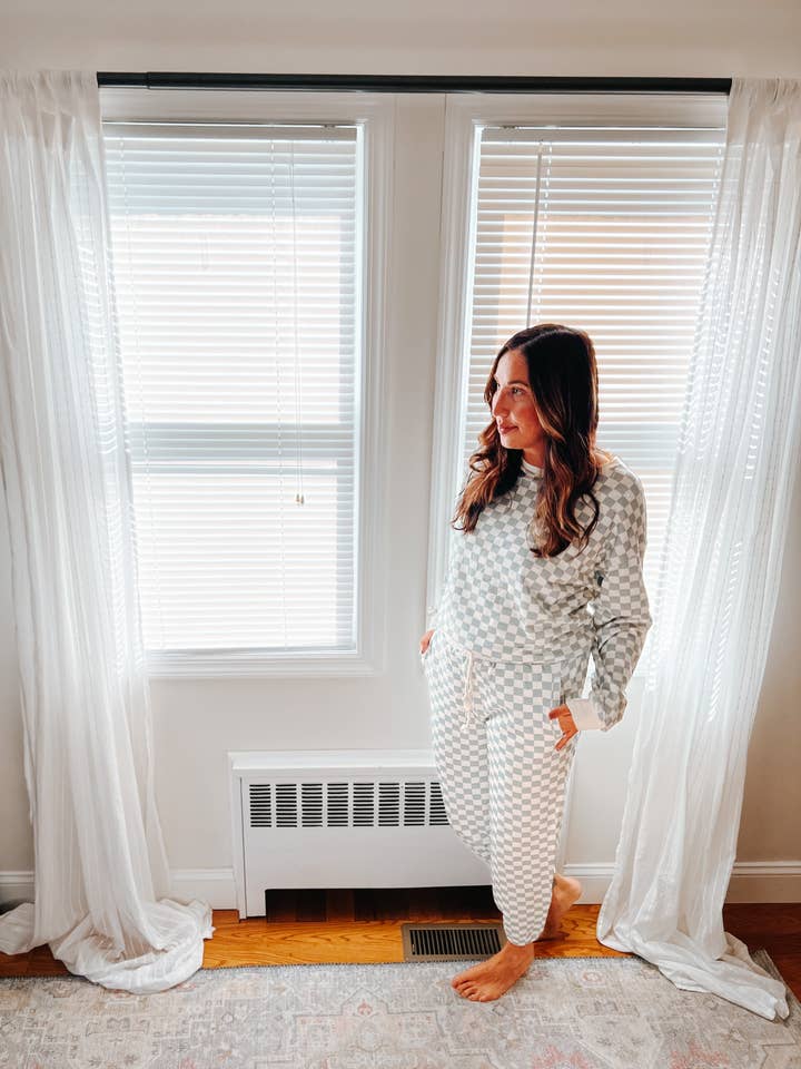 Checkered Jogger Set - Womens for wholesale by Tulip+Olive