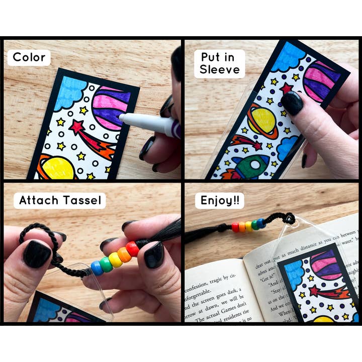 Calenlou Crafts - Wholesale DIY Craft Kit - Kids - Unicorn Bookmark Coloring Craft Kit for Kids4