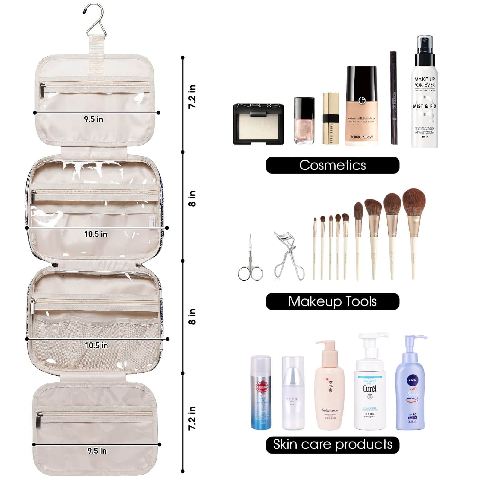 wandf – Großhandel Schmink-/Kosmetiktasche – Hängender Kulturbeutel für Frauen Reise-Make-up-Tasche61