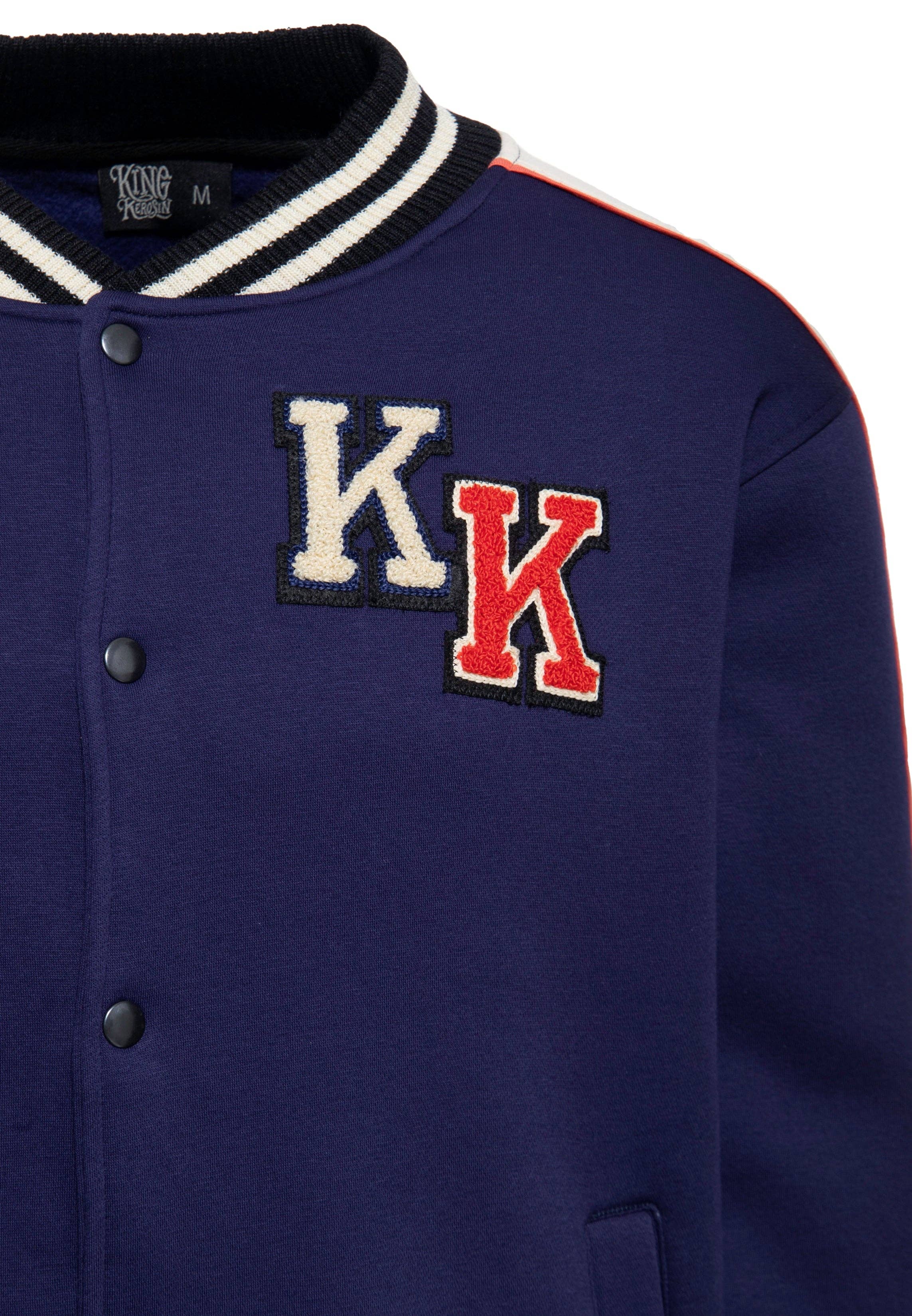 dark blue College Jacket "Speedfreak" for wholesale on Faire3