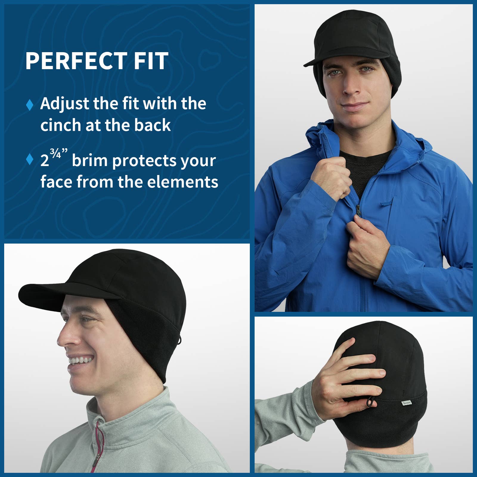 TrailHeads - Venta al por mayor Gorro de lana - Hombre - Gorro de lluvia para hombre, gorro para exteriores, Storm Runner2