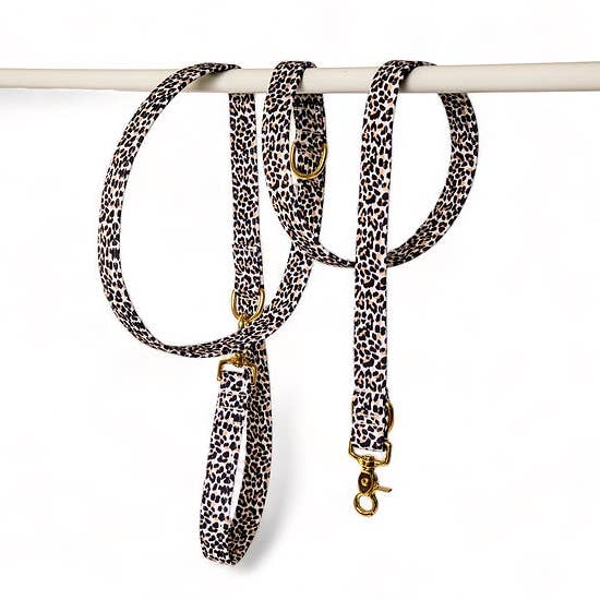 Leopard Multi-Position Leash - Waterproof Fabric for wholesale by Pompon & Pets