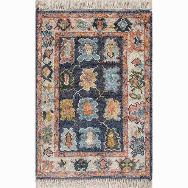 Alfombra Oushak de Lana Anudada a Mano Viola para venta al por mayor de Thread To Form