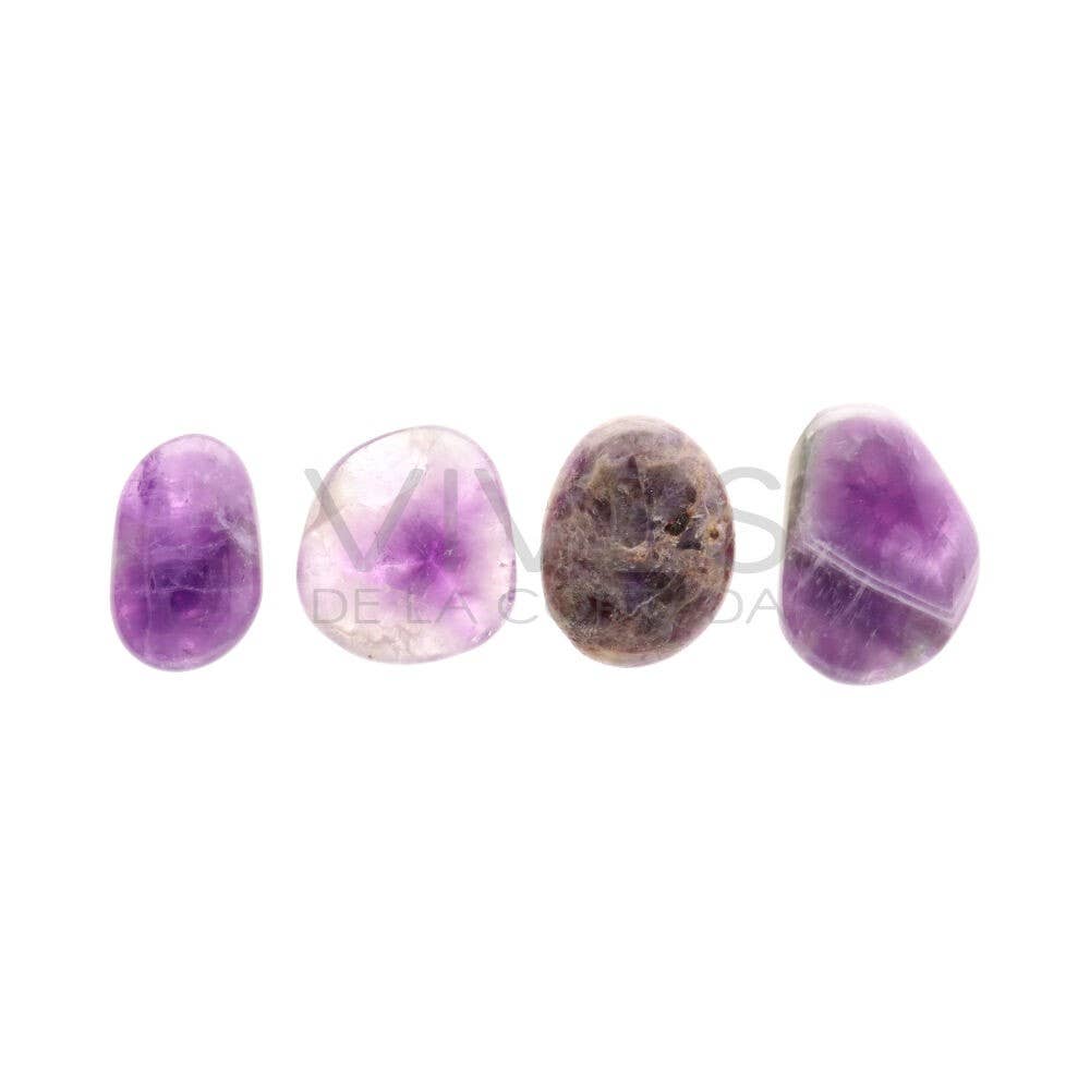 Vives de la Cortada S.L - Wholesale Spiritual Stone/Crystal - Flat Amethyst Tumbled Stone, Grade A2