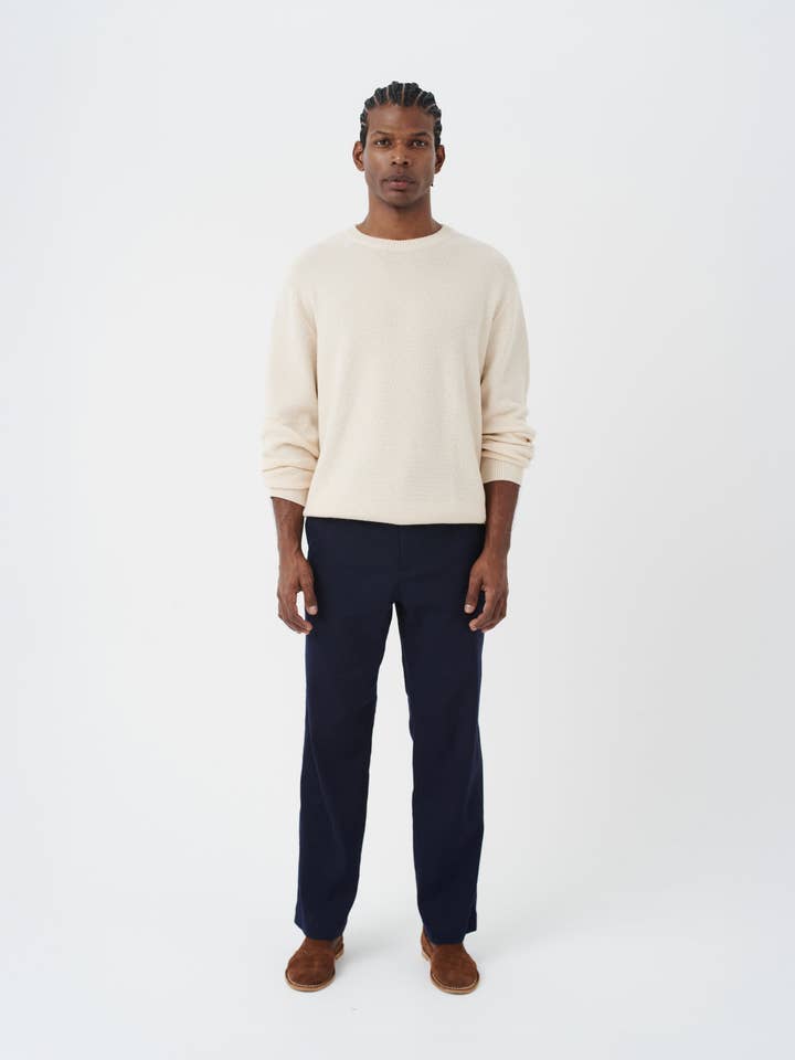 THE (REAL) GARCIA - Wholesale Knit Sweater - Men's - STRUCTURED SWEATER STONE1