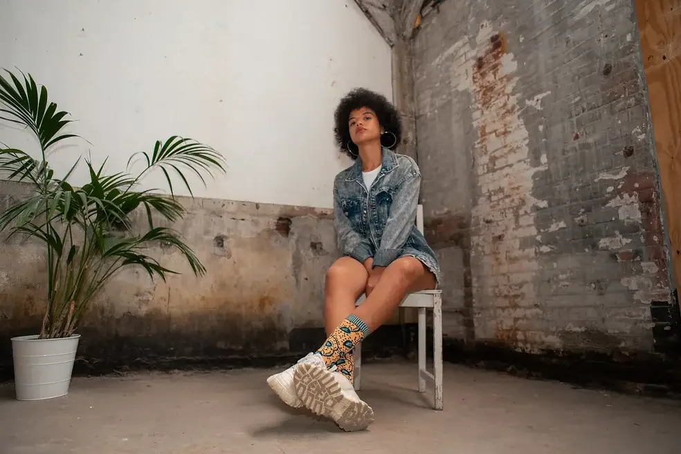 Olisha socks - Wholesale Socks - Unisex - Faly Saffron - Organic Cotton Socks3