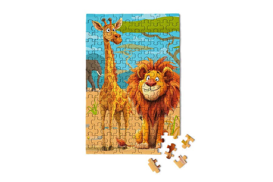 Micro Puzzles - Venta al por mayor Puzle - Niños - Alto y orgulloso - León Jirafa Elefante Zoo Safari África2