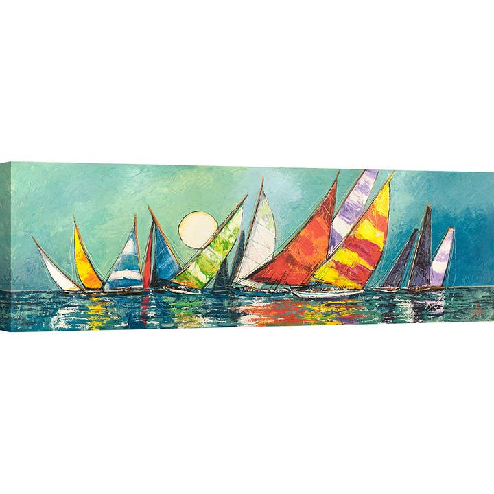 Pintura moderna sobre lienzo: Florio, Moonlight Regatta I para venta al por mayor de Selected Artworks Italia