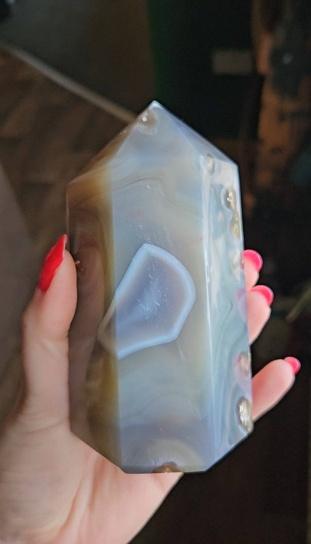 Little Miss Cosmic - Vente Pierre et cristal de spiritualité - Tour en agate Orca XL - 671 g3