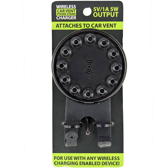 Novelty Brands - Wholesale Phone/Tablet Stand - Gadget Gear Vent Wireless Charging Phone Mount - 6/Display1