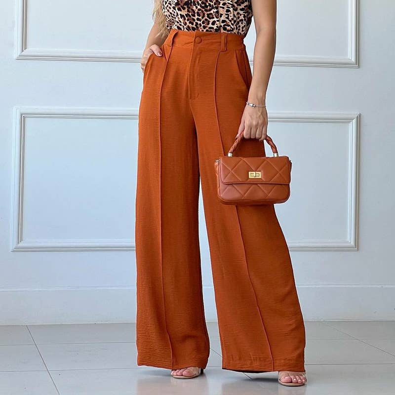 Rosa Clothing - Wholesale Pants - Women's - Office trousers wide-leg extra long suit pants7