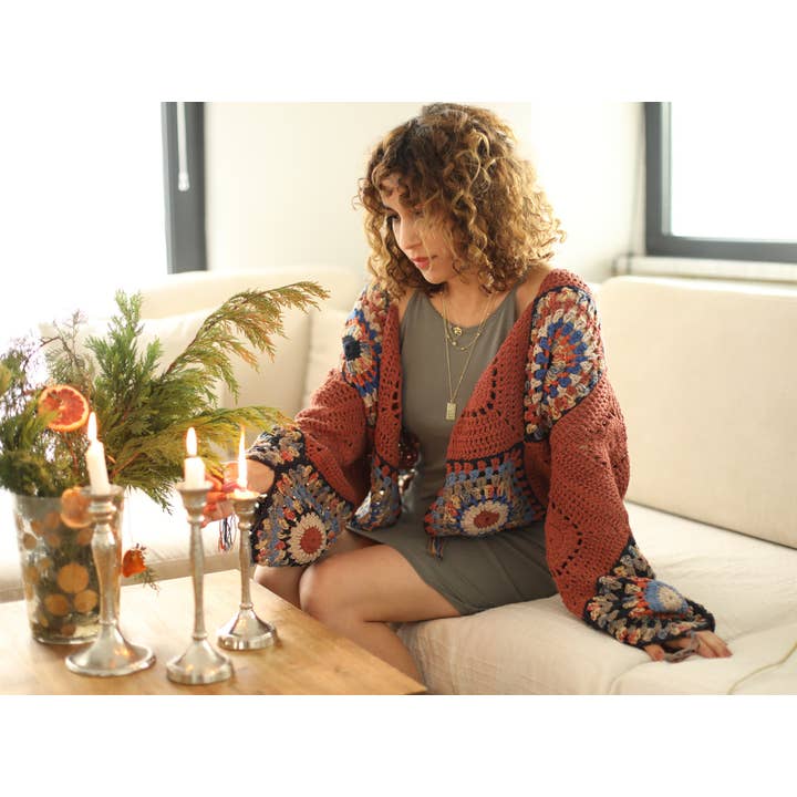 miglo - Wholesale Cardigan - Women's - Cardigan, Bohemian, Hippie, Woman, Terracotta, Khaki, Cool,