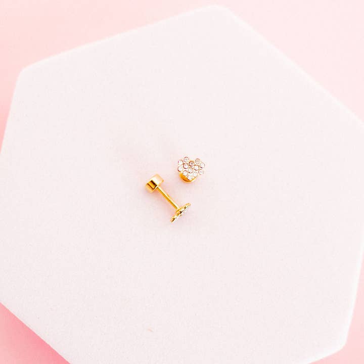 LINNY CO - Wholesale Stud/Post Earrings - Screwback Stud Earrings - Leo - Clear3