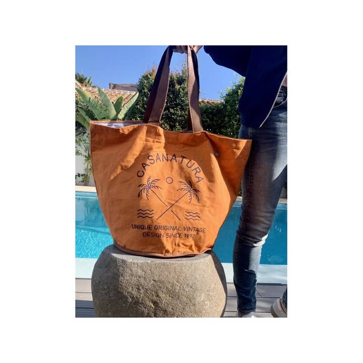 Casa Natura Design SL - Wholesale Beach Bag - New Vintage Style Canvas Beach Bag Kobe Nr79