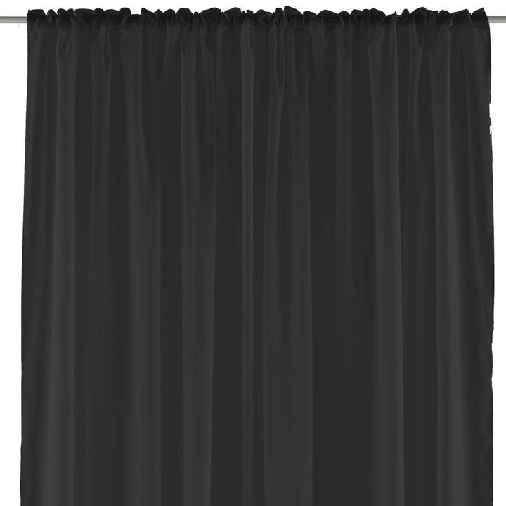 Fire Retardant Organza Backdrop Panel 8 Feet - Black for wholesale by Portofino International Trading, USA