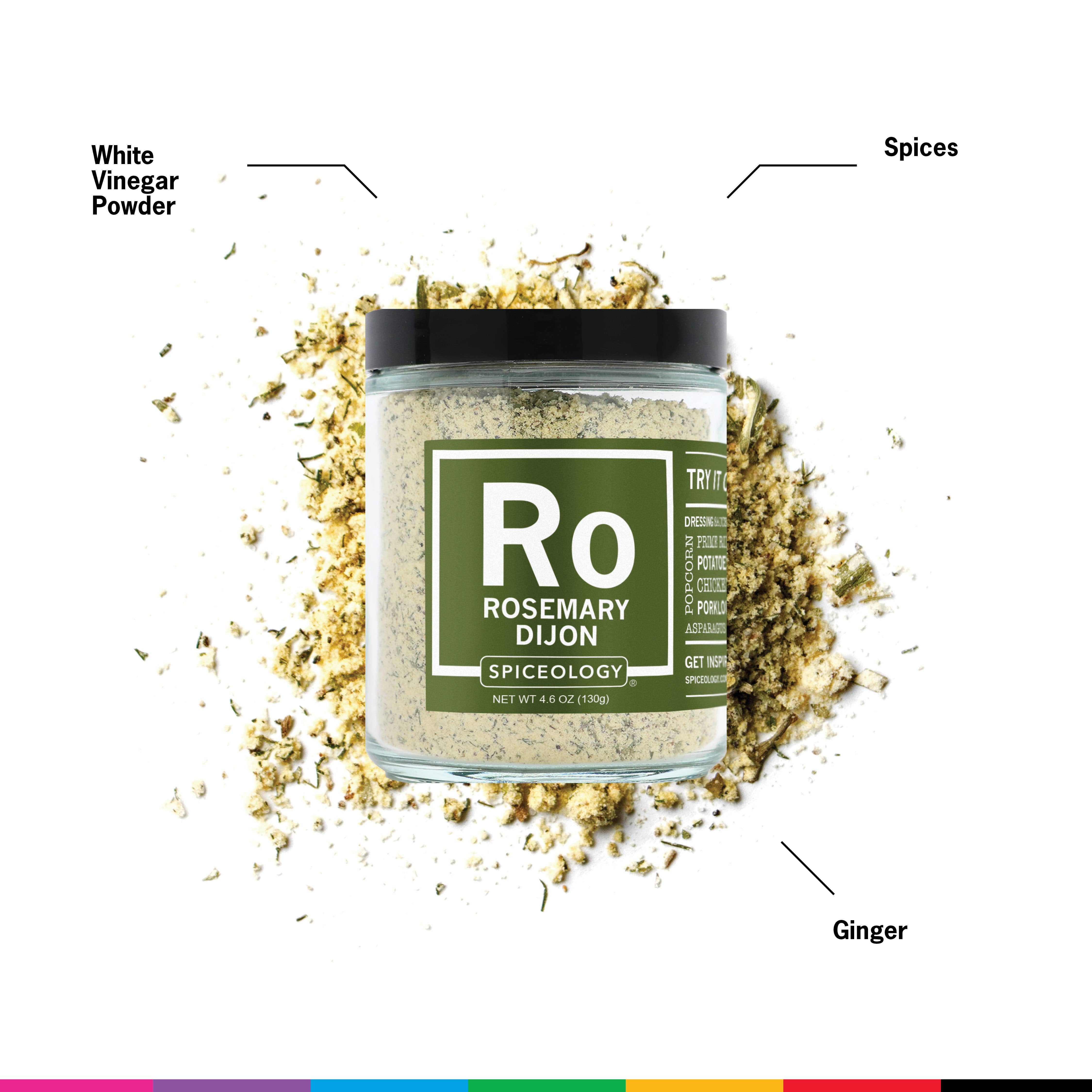 Spiceology - Vente Marinades en poudre - Romarin Dijon Rub | Pot en verre2