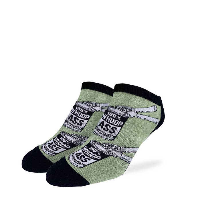 Men's A Can of Whoopass Ankle Socks for wholesale by Good Luck Sock