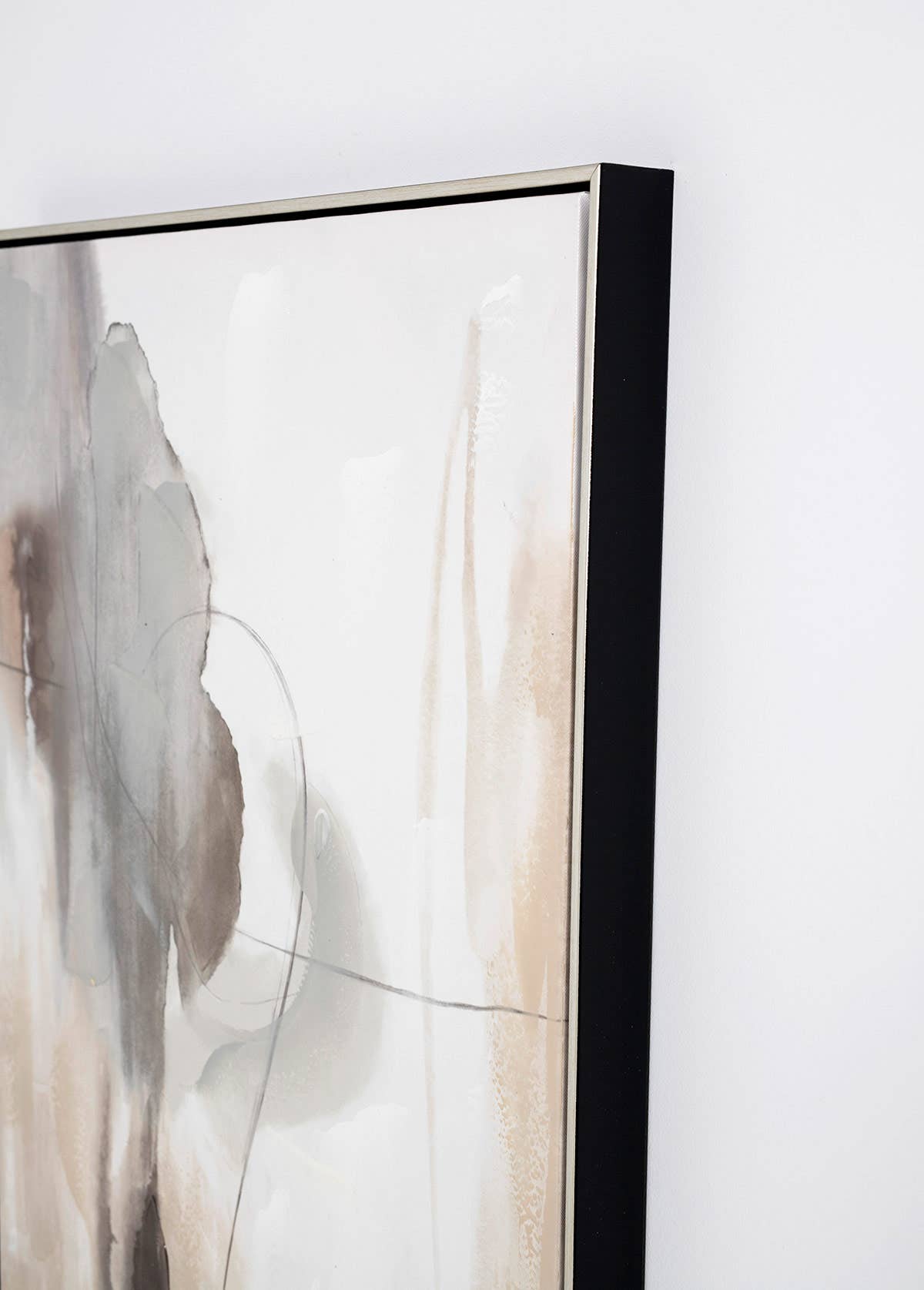 Gdeco - Wholesale Gallery Wall Set - Set of 2 Oil and Printed Canvases with Silver Frame3