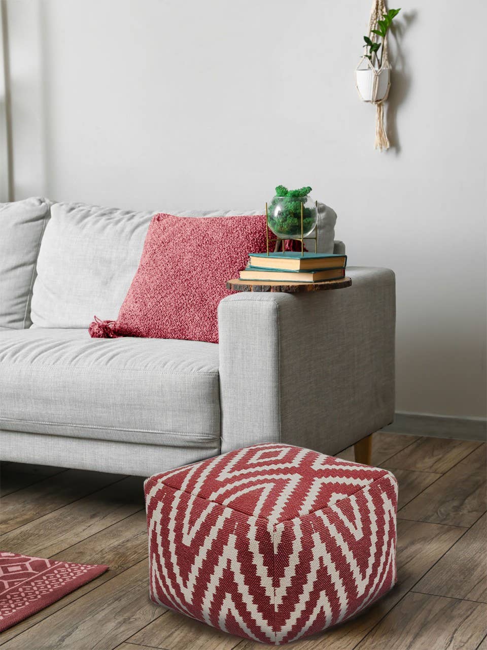 Voglrieder - Wholesale Pouf - Footstool 55 x 37 x 55 cm Pouf Kilim Bode67