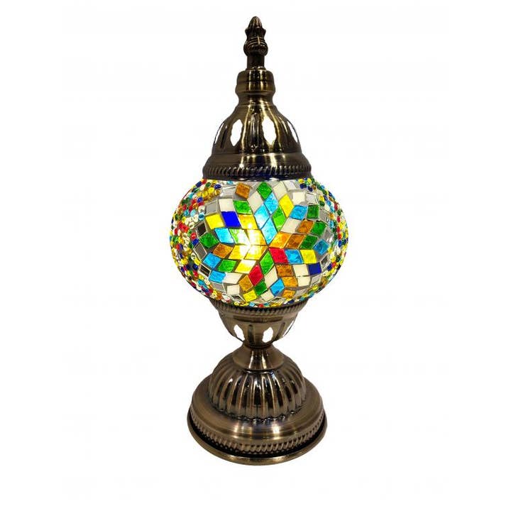 Access by Mediterranean Concepts - Wholesale Accent/Desk Lamp - Mosaic Desk Lamp - Multi Color Star Pattern