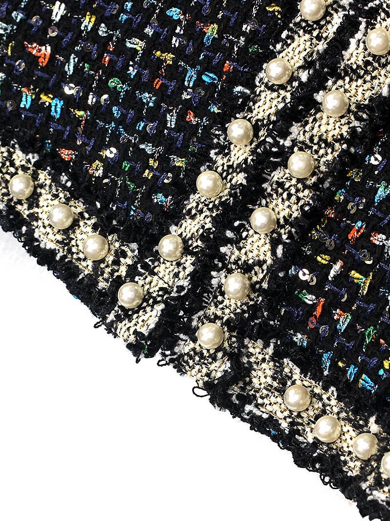 Couleur comme sur les photos Ensemble Veste et Jupe en Tweed Vintage Coloré à Sequins SET250Y en vente sur Faire9