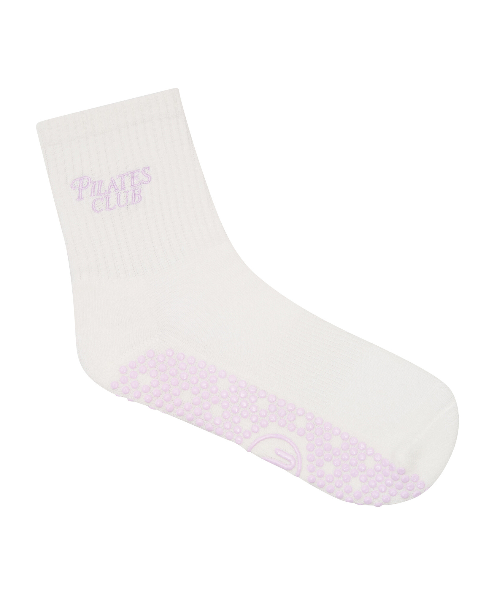 MoveActive – wholesale Socks – Women's – Crew Non Slip Grip Socks - Pilates Club Ivory2