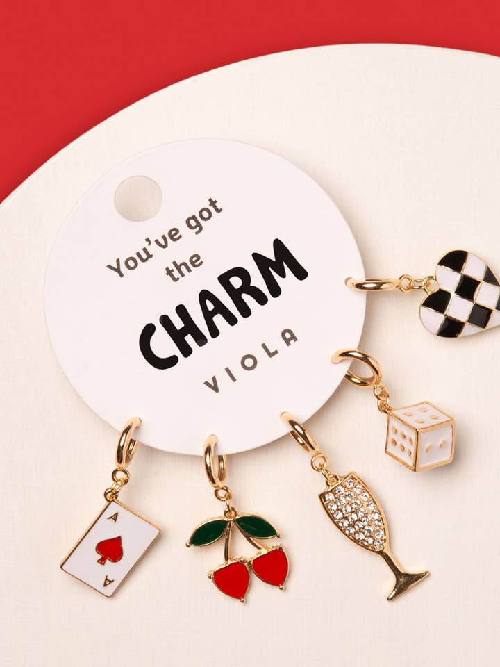 5-Pc Assorted Casino Theme Charm Set for wholesale by SP Sophia Collection