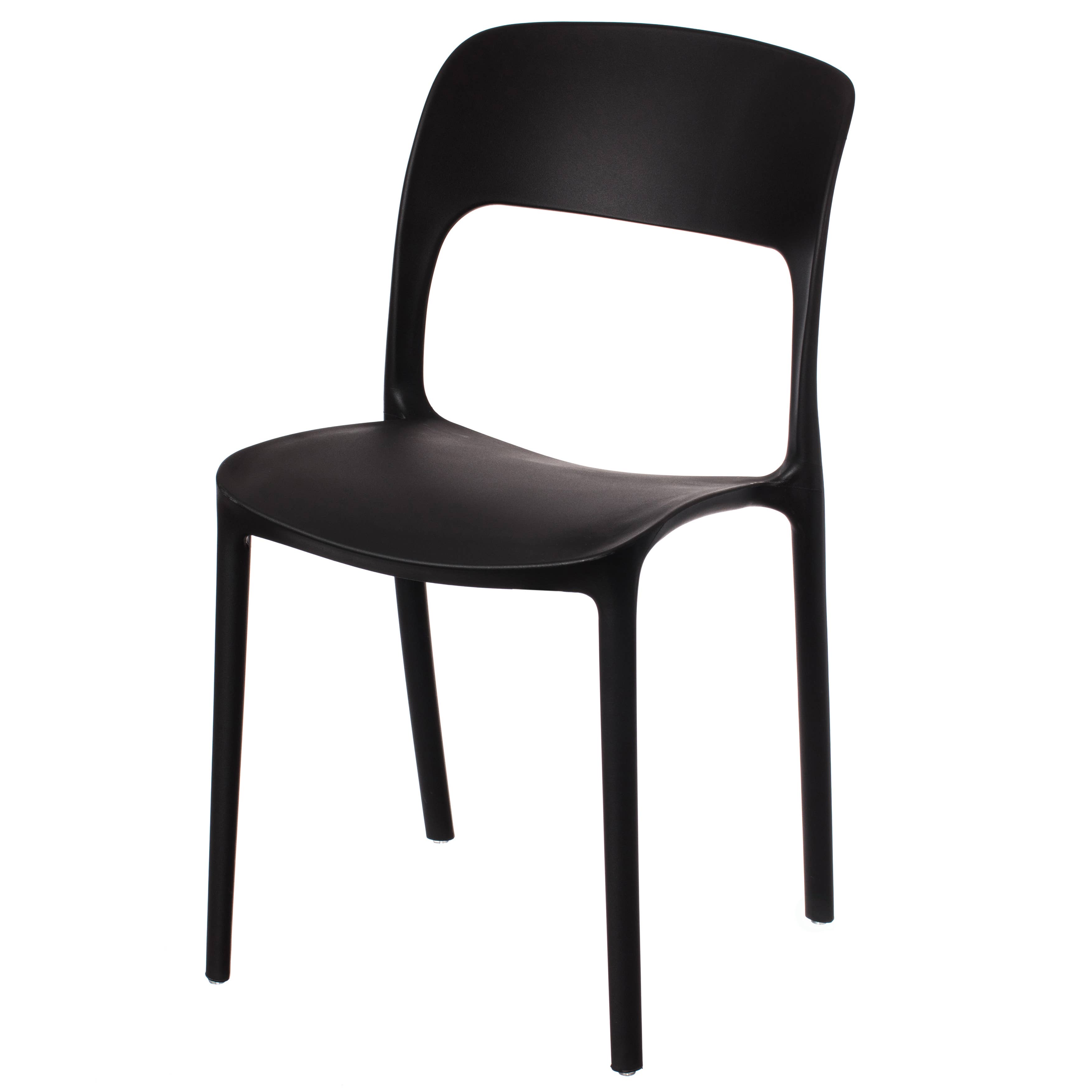 Quickway Imports - Wholesale Chair - Modern Plastic Outdoor Dining Chair with Open Curved Back0