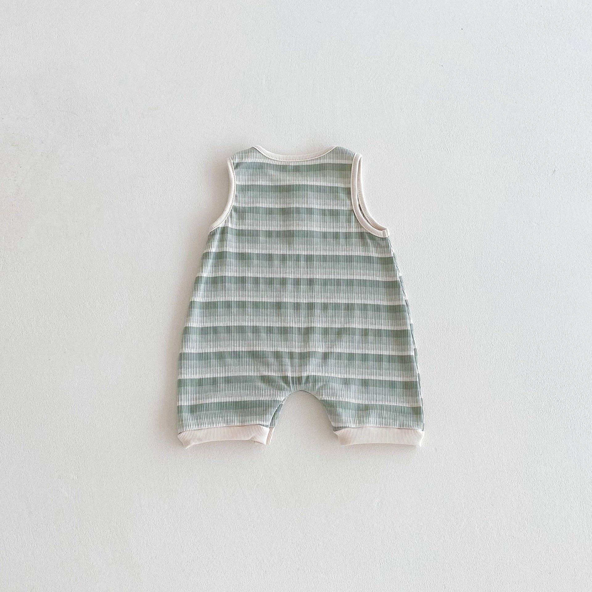 MyKids-USA® - Wholesale Jumpsuit - Baby - Summer Arrival Baby Unisex Casual Striped Sleeveless Rompers9