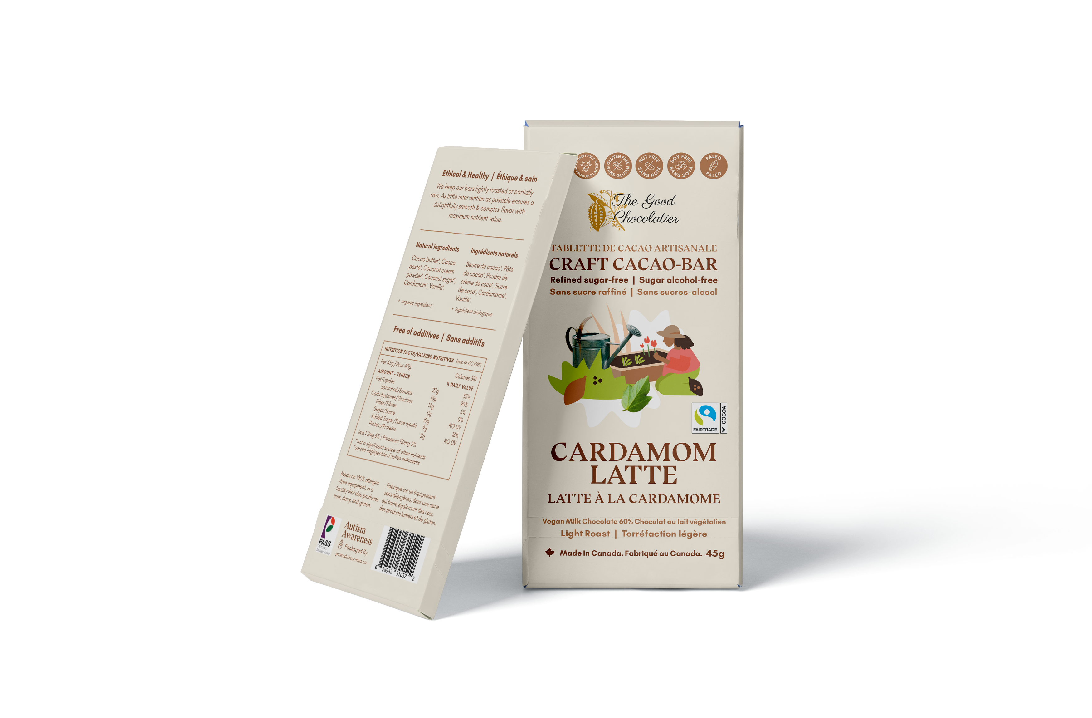 The GOOD Chocolatier - Wholesale Chocolate bar - CASE Cardamom Latte 60%3