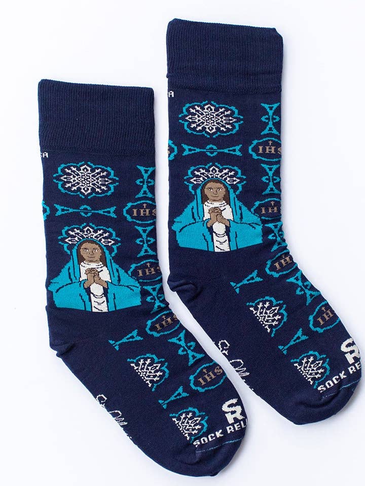 Chaussettes pour adultes Sainte-Monique pour la vente par Sock Religious