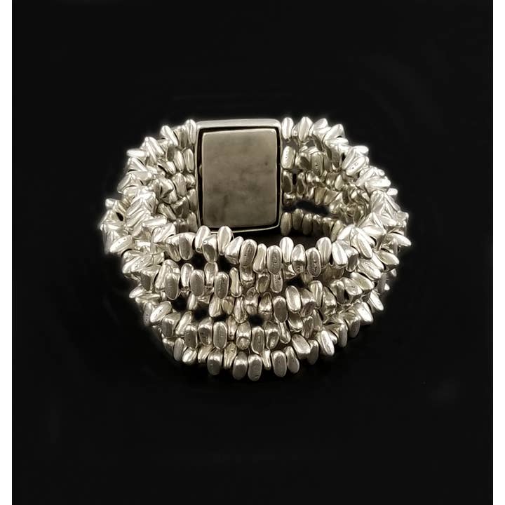Chanour - Wholesale Beaded Bracelet - Handmade Pewter Bracelet - SLVR2010