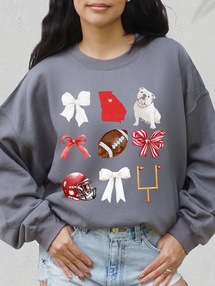 Sudadera Gráfica de Fútbol de Georgia para venta al por mayor de Pink Irene Wholesale