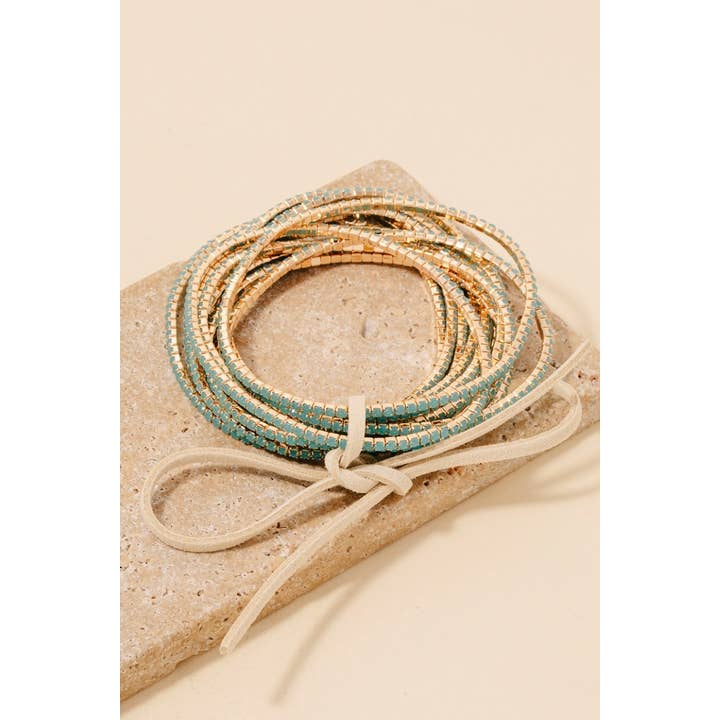 Anarchy Street - Wholesale Beaded bracelet - Rhinestone Pave Elastic Bracelet Set7