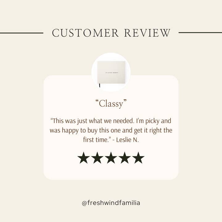 Fresh Wind Familia - Wholesale Guest Book - Modern Funeral Guest Book In Loving Memory Memorial Gifts12