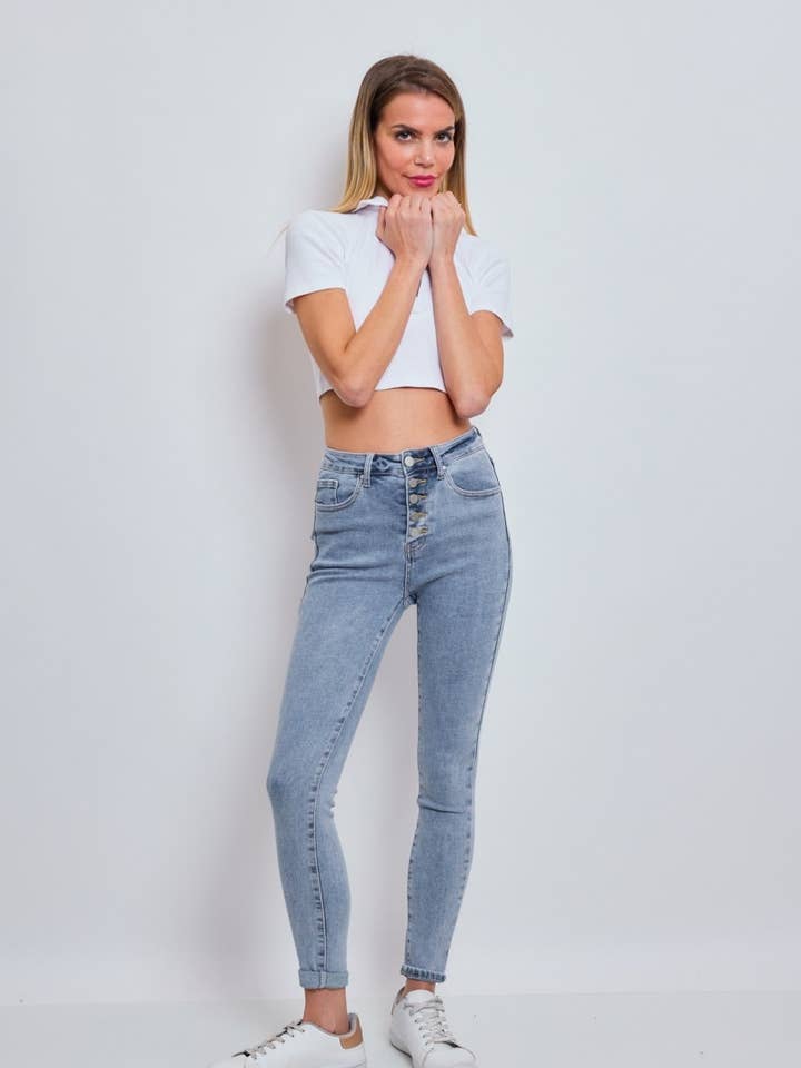 Skinny women's jeans - G2293 for wholesale by ESTEE BROWN