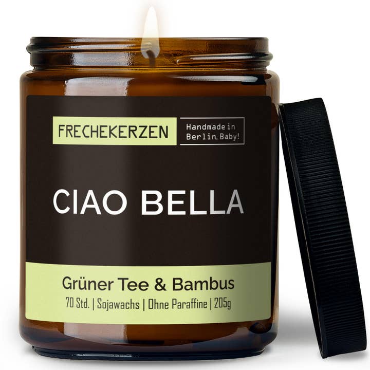 Bougie en verre | ciao bella | Cadeau soja pour la vente par mysoy® Duftkerzen-Manufaktur