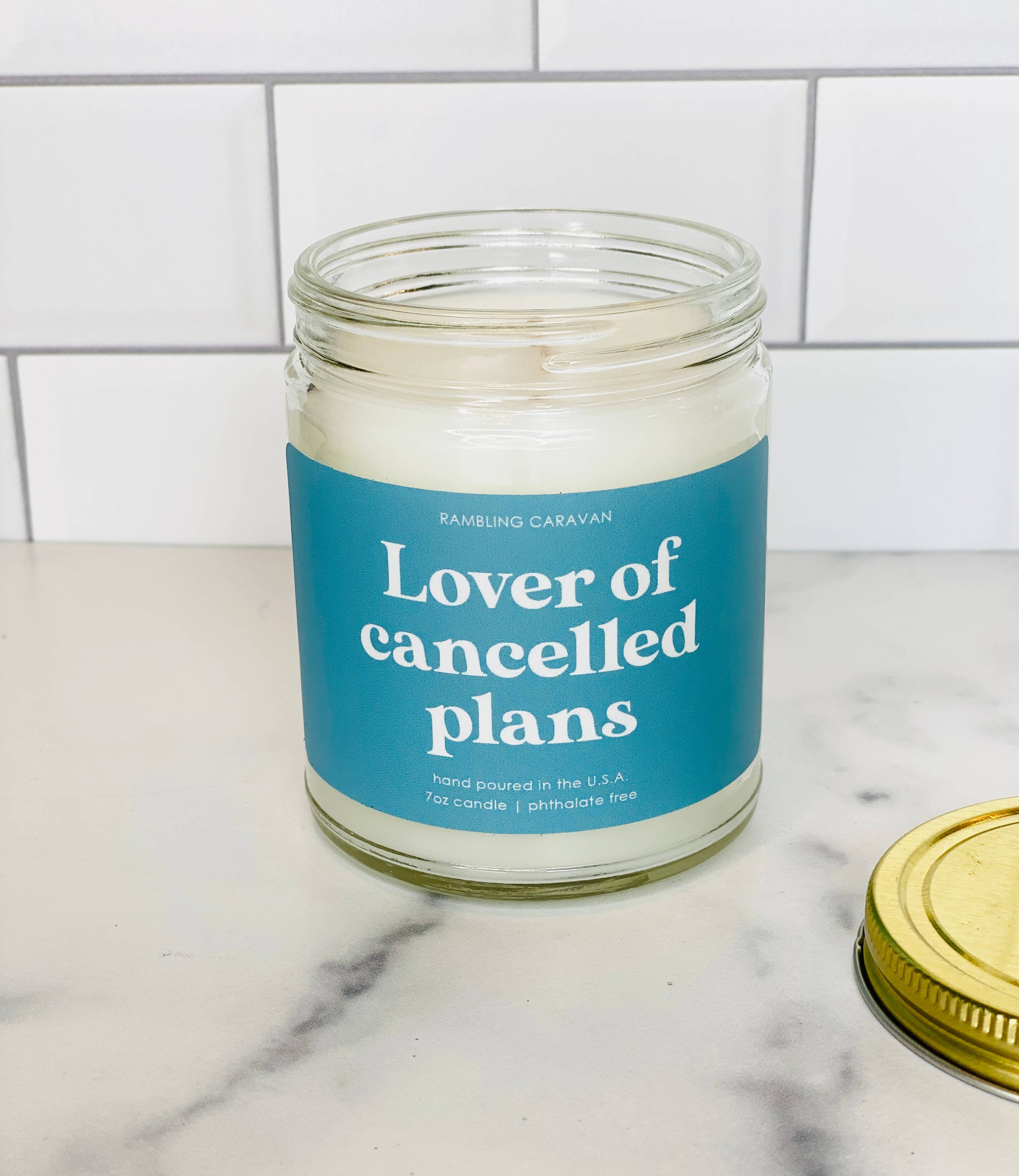 Azul ardósia Amante dos planos cancelados Vela para venda a revendedores na Faire2