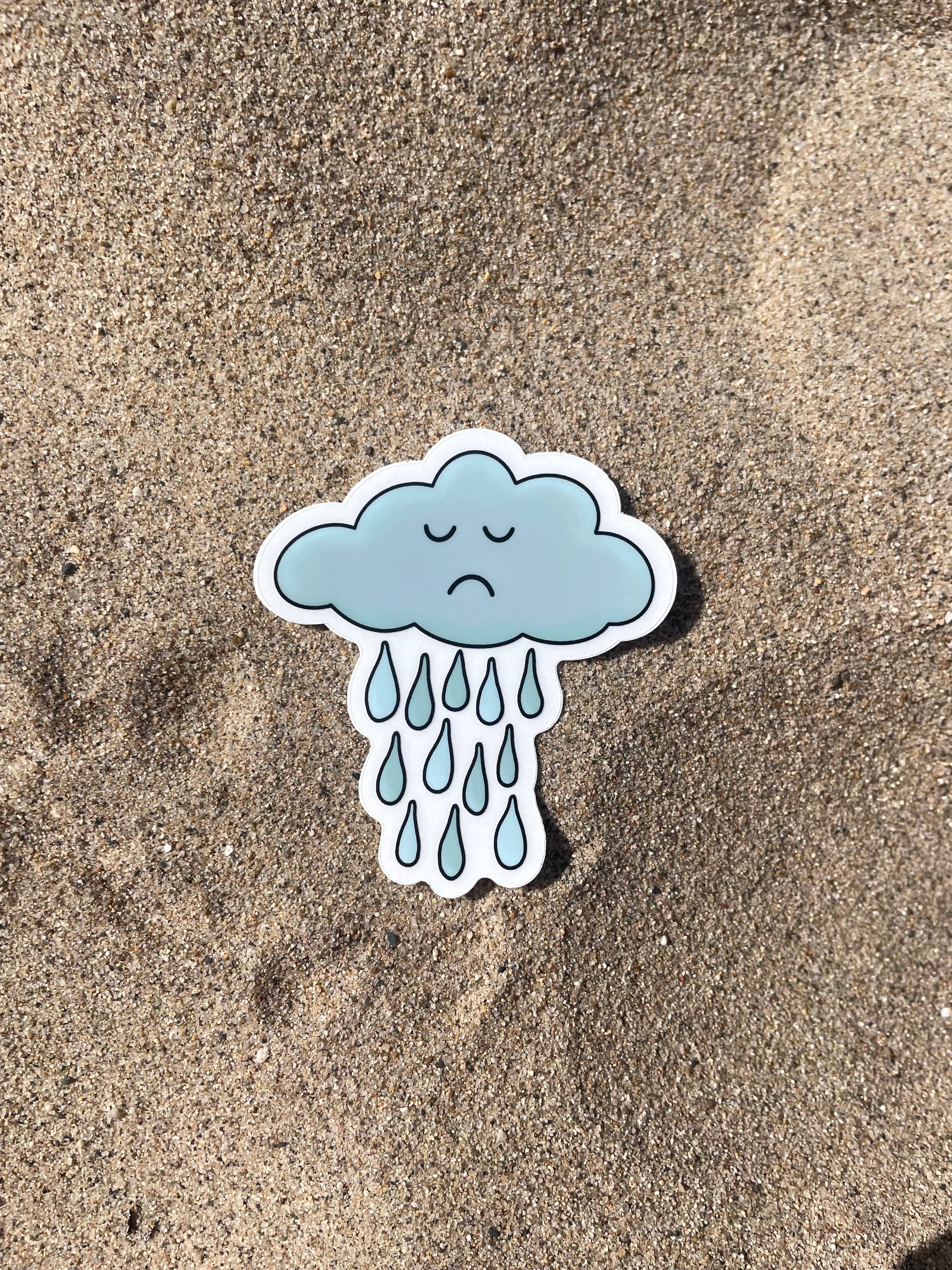 Art By Kimba - Wholesale Sticker - Sad Rain Cloud Waterproof Transparent Sticker3