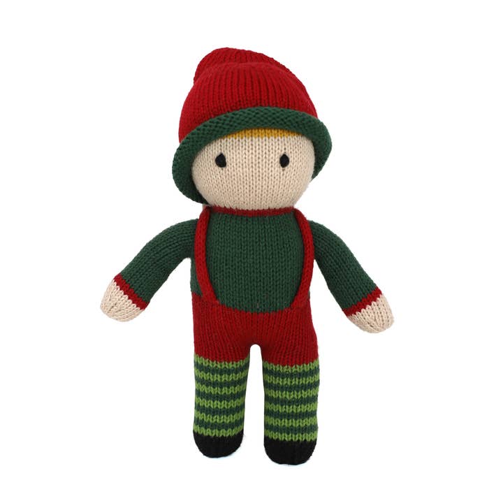 Handmade Knit Elf Boy - Fair Trade Cotton Toy for wholesale by Melange Collection