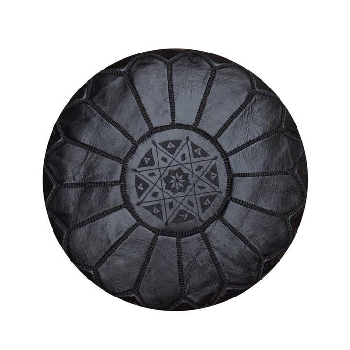Moroccan Pouf, Black for wholesale on Faire
