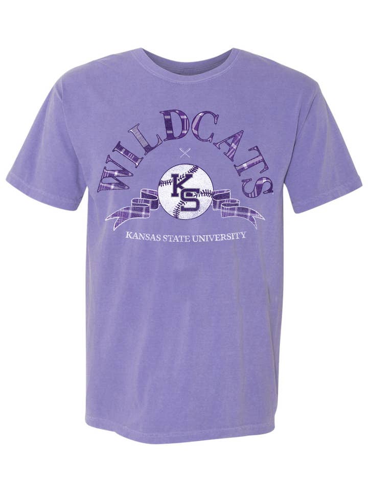 T-shirt violet Héritage Baseball Kansas State Wildcats pour la vente par LivyLu